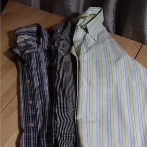 Bundle of three long sleeve, button up shirts, size XL